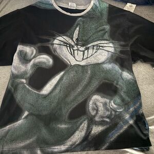 Warner Bros. Black and gray Bugs Bunny Short Sleeve Tee